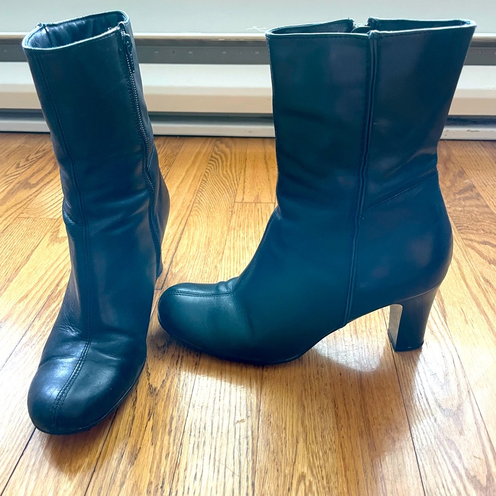 Aldo black italian leather bootie